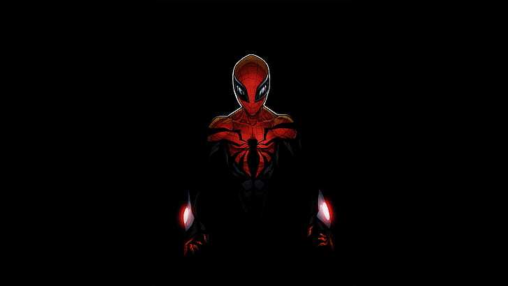 HD wallpaper: Spider-Man, Black, Marvel Comics, 5K, Minimal | Wallpaper ...