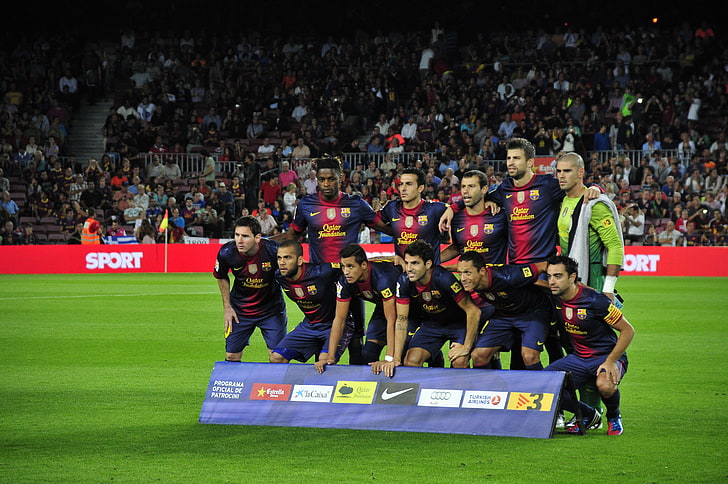 FC Barcelona soccer team, football, Fabregas, Javi, Camp Nou, HD wallpaper