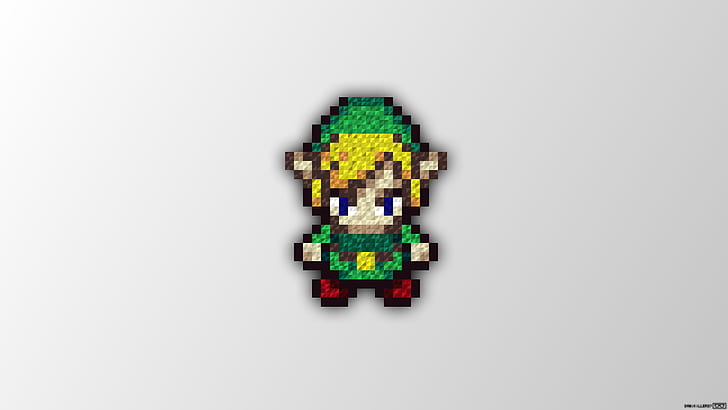Link, Pixel Art, The Legend Of Zelda, Trixel, HD wallpaper