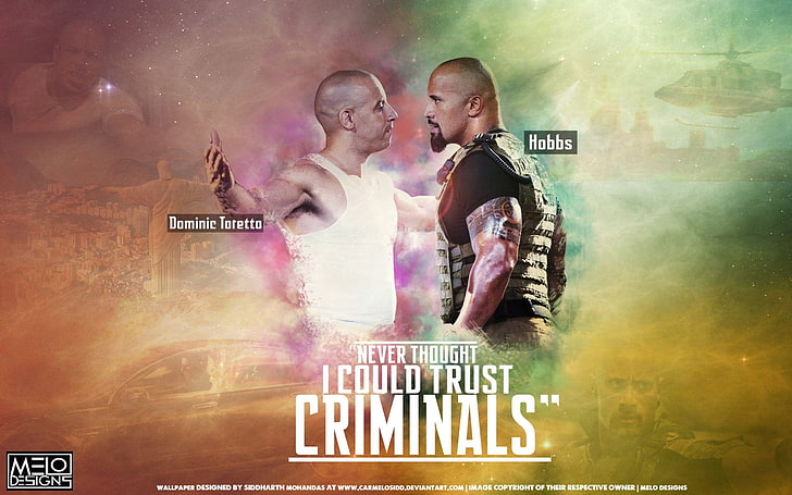 Never Thought I Could Trust Criminals movie poster, Fast & Furious, HD wallpaper