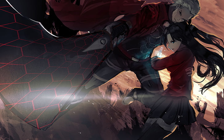 Tohsaka Rin, archer, Fate/Stay Night: Unlimited Blade Works, HD wallpaper