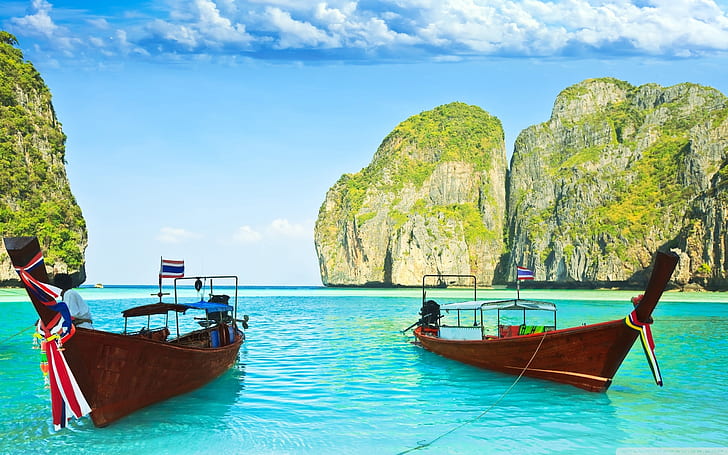 Beautiful Maya Bay Thailand Beach Wallpaper Widescreen, HD wallpaper