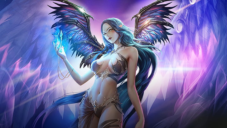 Alecta Beautiful girl game characters League of Angels 2 HD Wallpaper 3840×2160, HD wallpaper