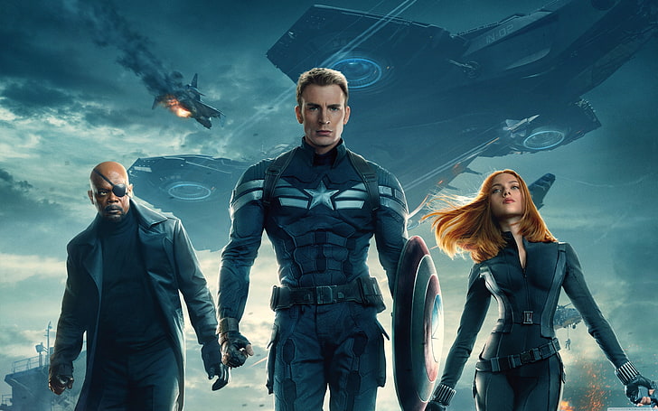 Marvel's Captain America digital wallpaper, Chris Evans, Captain America: The Winter Soldier