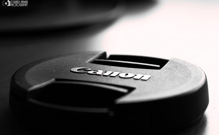 Canon, Black and White, camera, macro, zoom, lid, photography