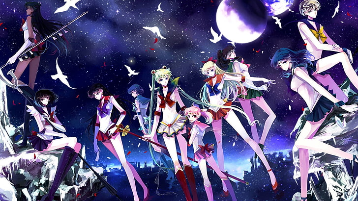 manga, Sailor Moon, group of people, arts culture and entertainment, HD wallpaper