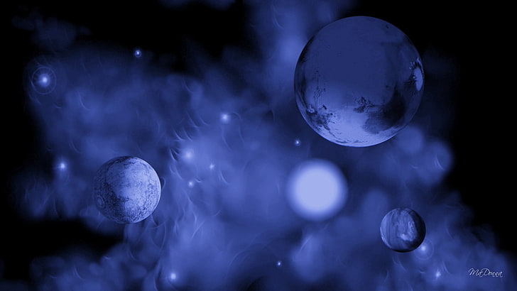 HD wallpaper: blue Firefox Persona Wild Blue Yonder Space Moons HD Art,  planets | Wallpaper Flare