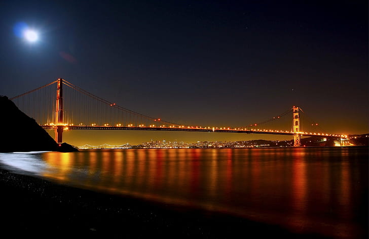 Golden Gate Bridge landscape view, san francisco, san francisco, HD wallpaper