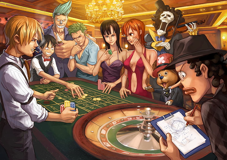 one piece luffy zoro roulette fan art 1800x1273  Anime One Piece HD Art, HD wallpaper