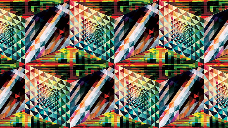 Andy Gilmore, abstract, pattern, colorful, geometry, diamonds