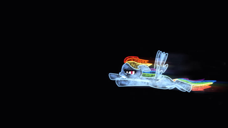 My Little Pony Black Rainbow Dash HD, cartoon/comic