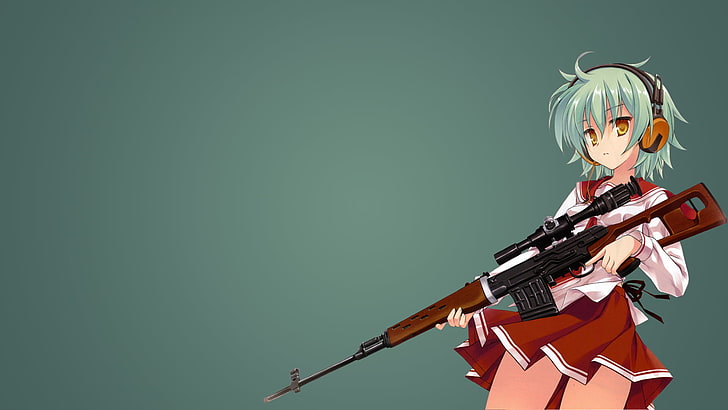 Anime Girl Sniper Rifle GGO SAO 4K Wallpaper #6.2358