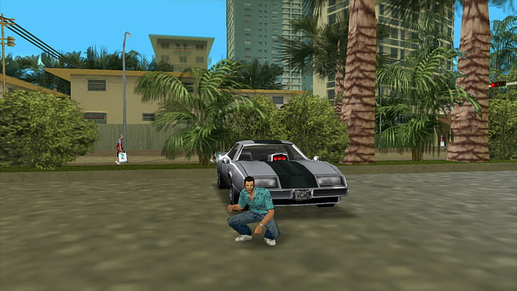 tommy vercetti grand theft auto grand theft auto vice city rockstar games vaporwave car gamer screen shot