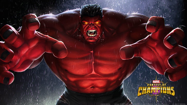 Red Hulk Marvel Contest Of Champions, HD wallpaper