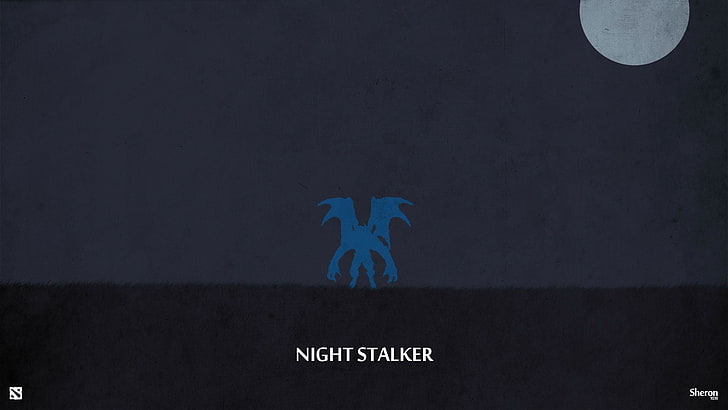 Night Stalker logo, Dota 2, video games, Night Stalker (DOTA 2), HD wallpaper