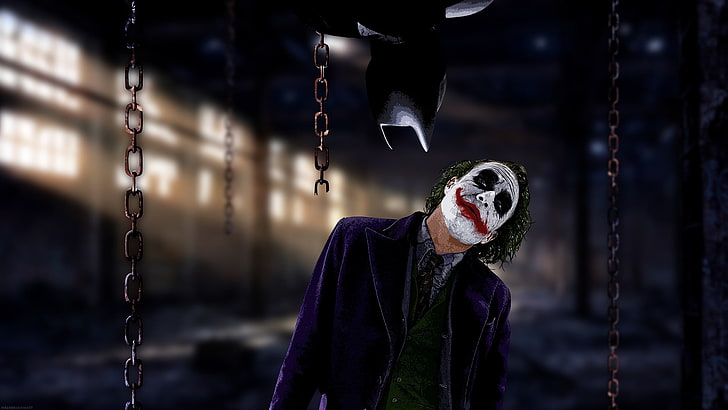 HD wallpaper: Joker illustration, Batman, chains, The Dark Knight,  MessenjahMatt | Wallpaper Flare