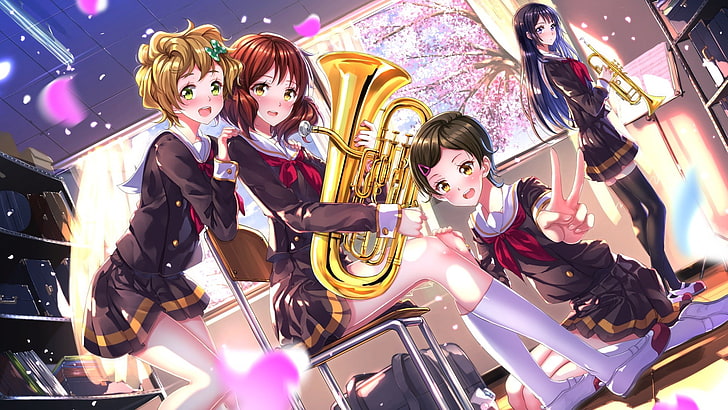 anime, anime girls, Hibike! Euphonium, Oumae Kumiko, Kousaka Reina, HD wallpaper