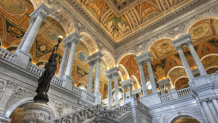 HD wallpaper: Library of Congress, Washington, ., Architecture |  Wallpaper Flare