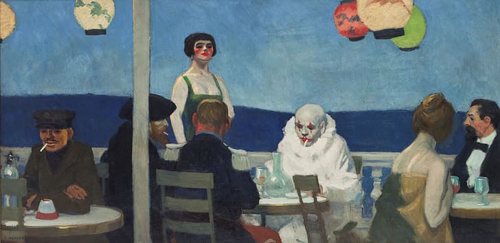 1914, Edward Hopper, Evening Blue, HD wallpaper