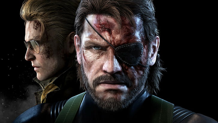 Hd Wallpaper Metal Gear Solid 5 Video Games Portrait Headshot Black Background Wallpaper Flare