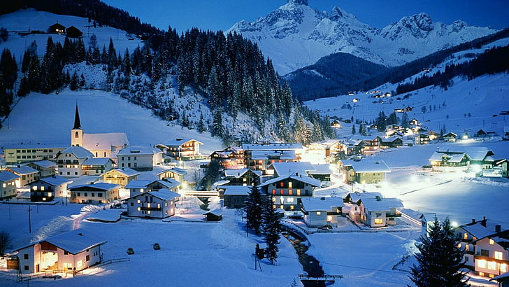 winter sport, salzburg, austria, filzmoos, fir, mount scenery