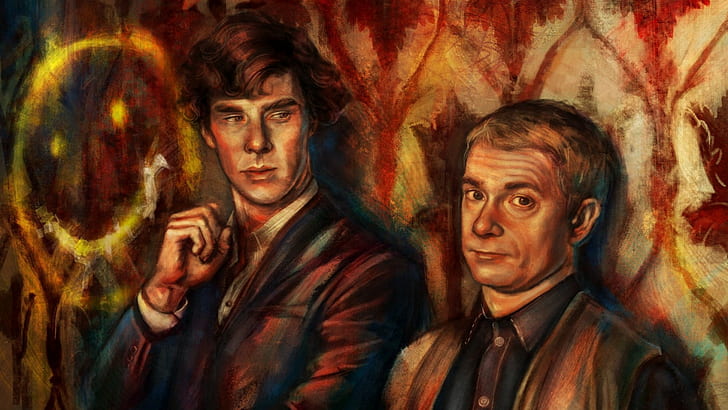 Sherlock, tv series, Benedict Cumberbatch, Martin man, HD wallpaper