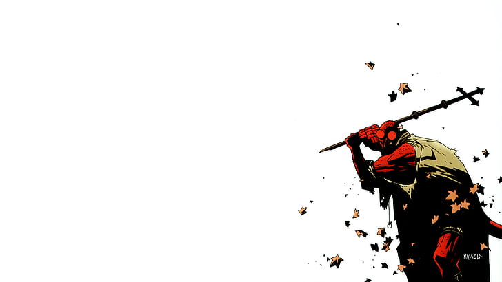 Hellboy White HD, cartoon/comic, HD wallpaper