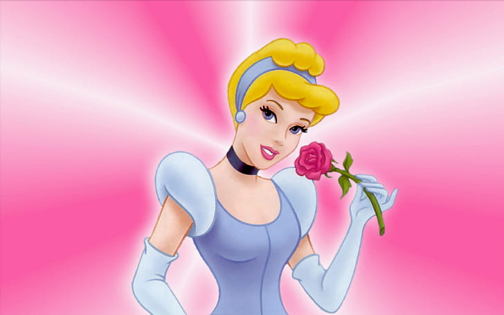 Pretty Cinderella With Red Rose Disney Cartoon Movies Desktop Hd Wallpaper For Pc Tablet And Mobile Download 2560×1600