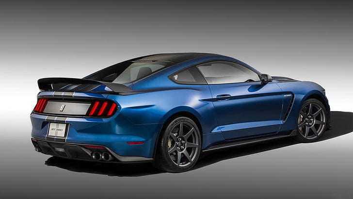 Ford Mustang Shelby, Shelby GT350, car, blue cars, mode of transportation, HD wallpaper