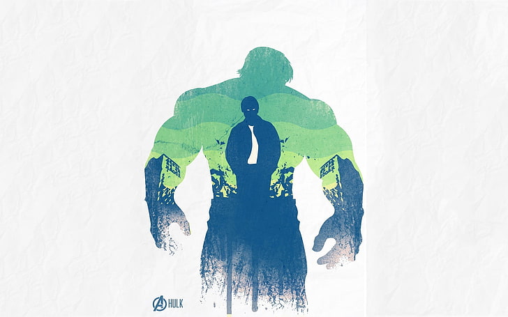 man illustration, Hulk, The Avengers, green color, real people