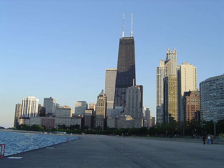 grey high-rise building, city, cityscape, Chicago, skyscraper, HD wallpaper