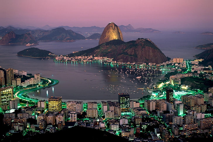 Sugarloaf Mountain Brazil, Cityscapes, brasil, building exterior, HD wallpaper