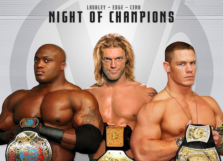 Night Of Champions, Bobby Lashley, Edge, and John Cena night of champions wallpaper, HD wallpaper