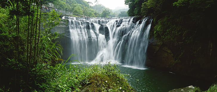 landscape photo of waterfalls, sony  A6000, waterscape, taiwan, HD wallpaper
