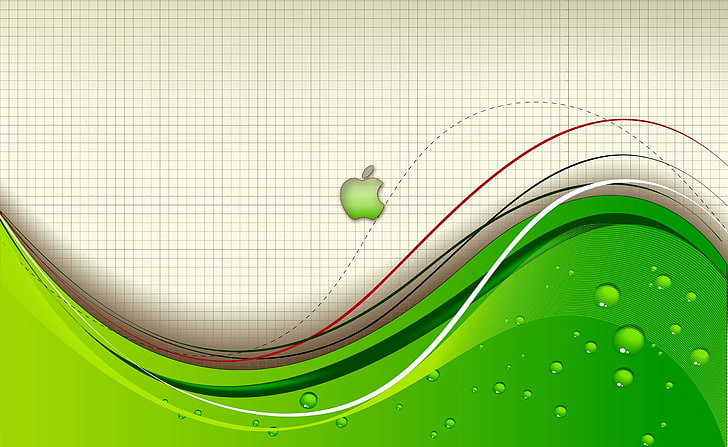 Eco Apple HD Wallpaper, Apple brand logo, Computers, Mac, green color