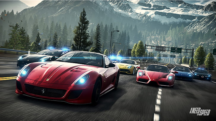 Need for Speed HD wallpaper, Road, Mountains, Ferrari, Race, Landscape, HD wallpaper