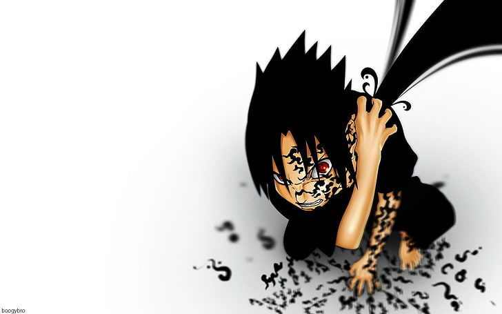 Sasuke Uchiha, Uchiha Sasuke, Naruto Shippuuden, Sharingan, simple background