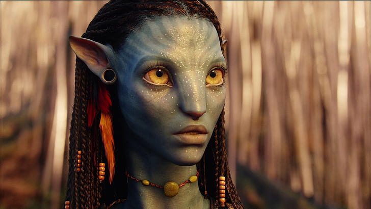 Avatar Neytiri Navi Face HD, avatar movie character, movies, HD wallpaper