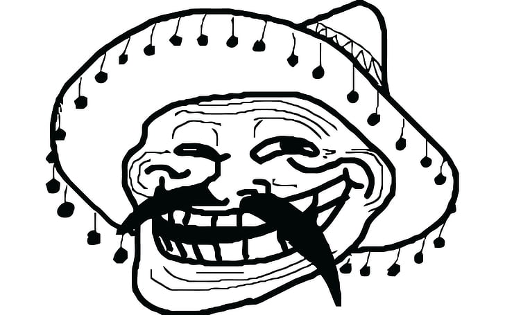 Mexicano Troll Face, funny, HD wallpaper
