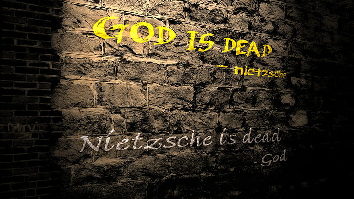 Friedrich Nietzsche, God, quote, HD wallpaper