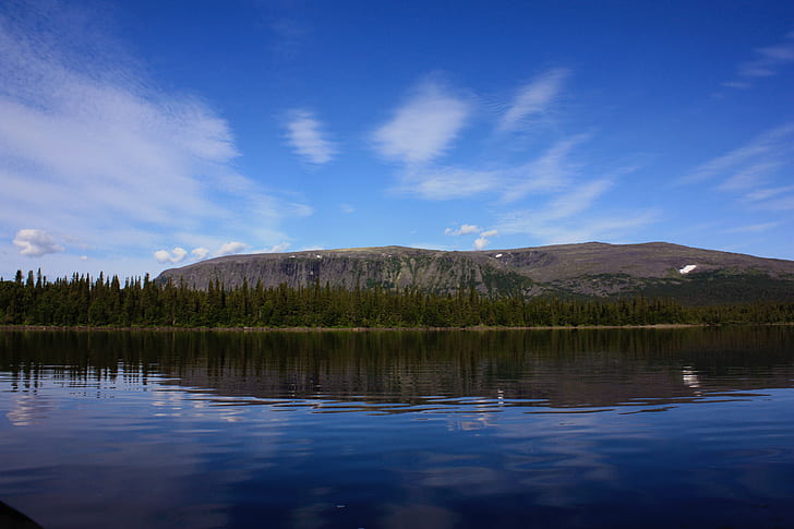 landscape, Karelia, water, hills, HD wallpaper