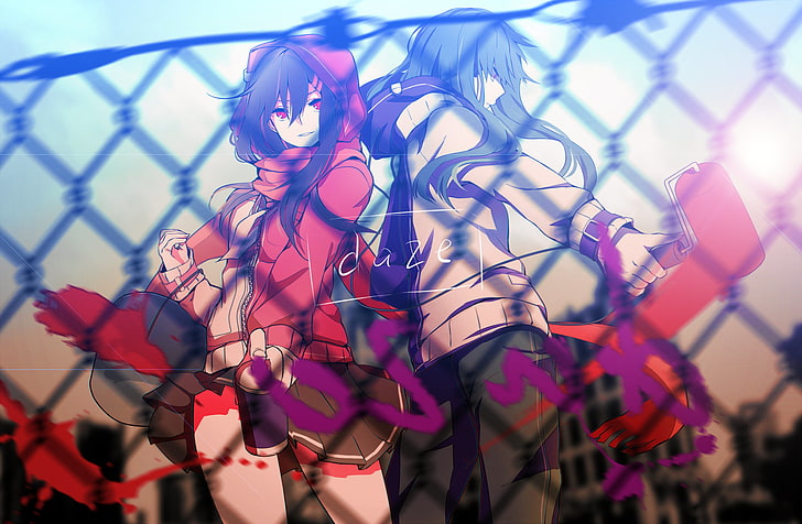 two female anime characters wallpaper, Kagerou Project, anime girls