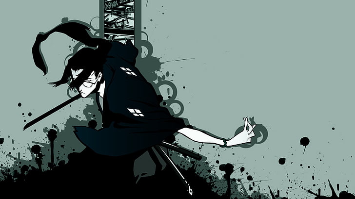 black cartoon character, Jin (Samurai Champloo), Samourai Champloo, HD wallpaper
