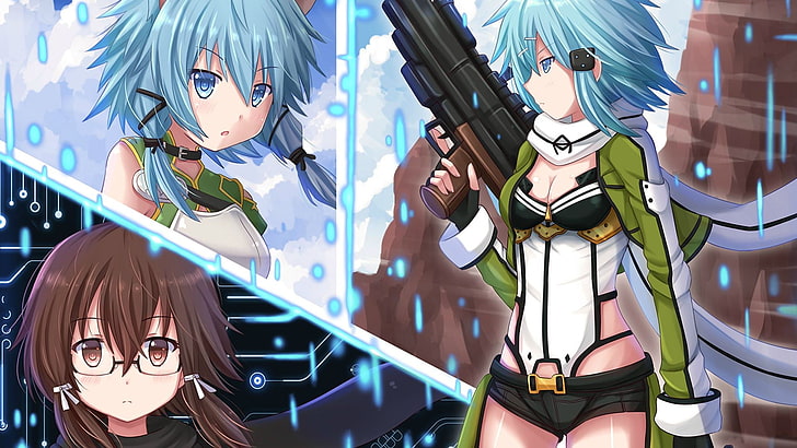 anime girls, Sword Art Online, Asada Shino, Gun Gale Online, HD wallpaper