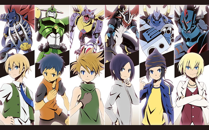 Digimon Adventure, collage, anime girls, 2nd Tier Characters
