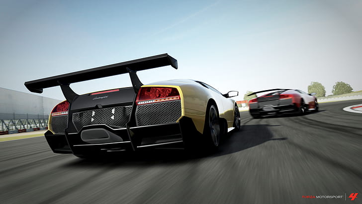 Forza Motorsport, Lamborghini Murcielago, race tracks, video games, HD wallpaper