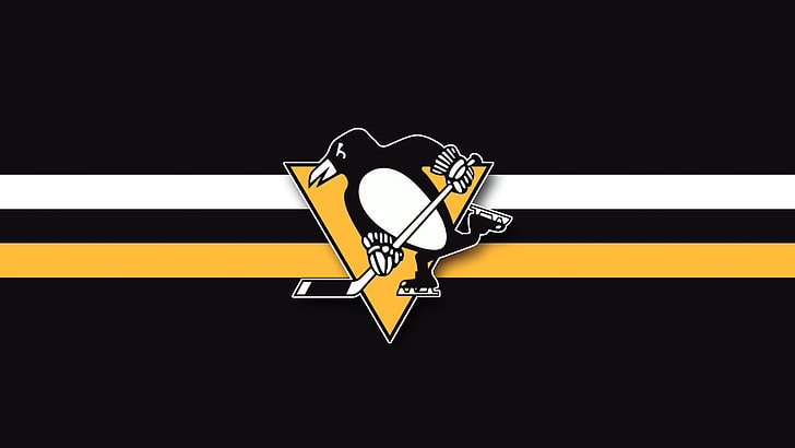 Pittsburgh Penguins logo, Hockey, no people, copy space, indoors