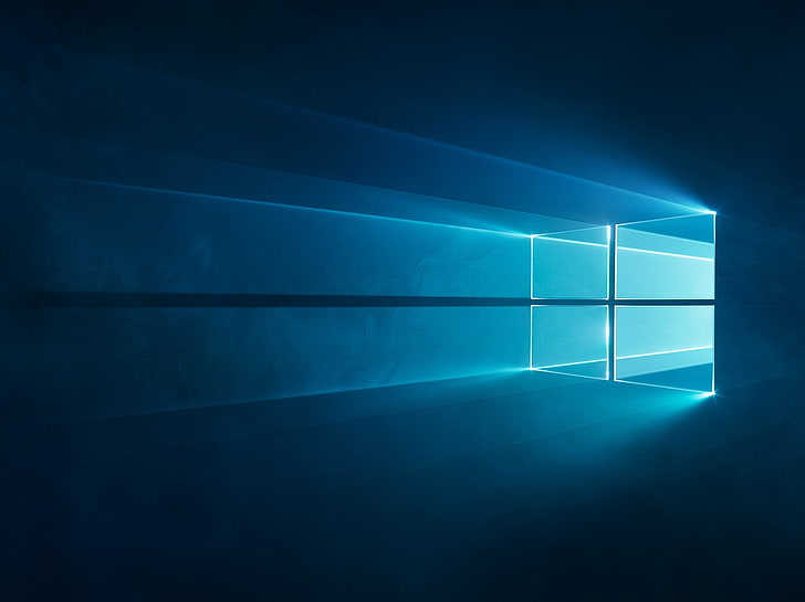 windows 10 hd image   download, blue, technology, futuristic HD wallpaper