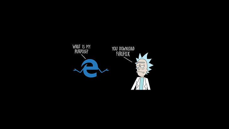humor, Microsoft Edge, Mozilla Firefox, Rick And Morty, Rick Sanchez, HD wallpaper