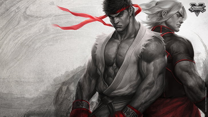 Street Fighter V Ryu and Ken digital wallpaper, HD wallpaper